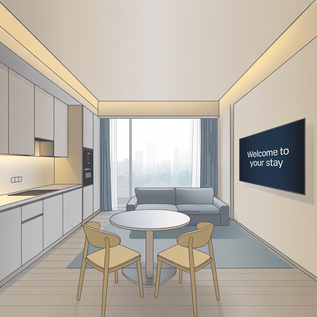 Room of extended stay hotel