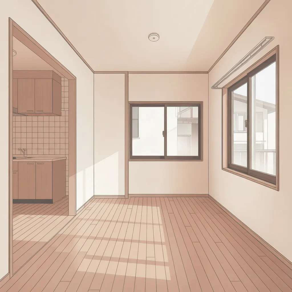 Unfurnished one room apartment